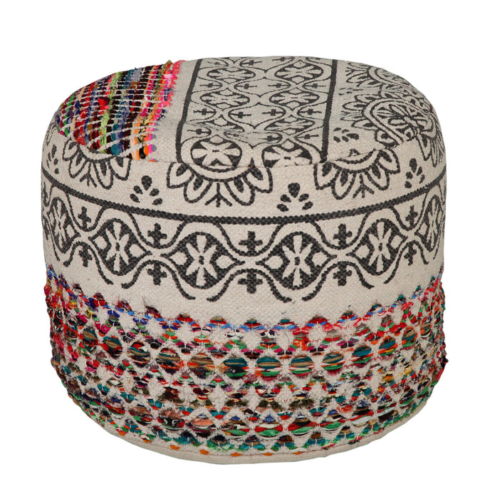 Cotton Blend Ottoman - Multicolored