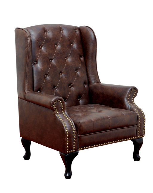 Vaugh - Accent Chair - Rustic Brown - Simple Home Plus