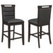 Prentiss - Upholstered Counter Height Chair (Set of 2) - Black And Cappuccino - Simple Home Plus