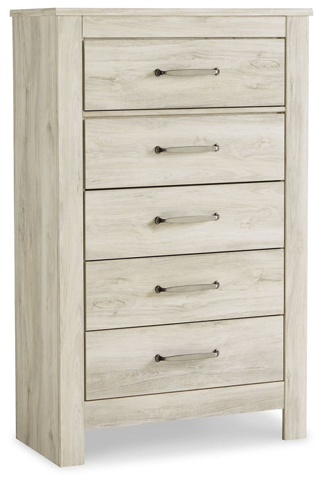 Bellaby - Whitewash - Five Drawer Chest - Simple Home Plus