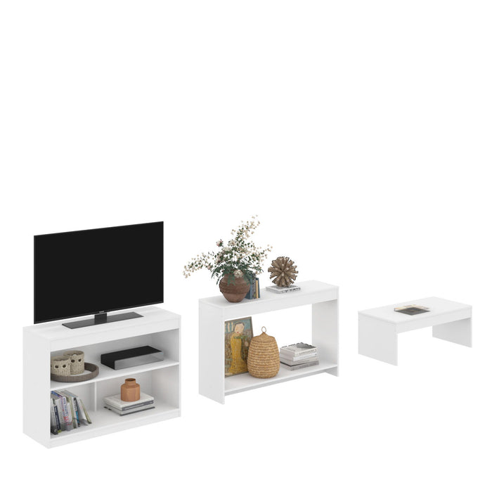 Solid Console Table - White