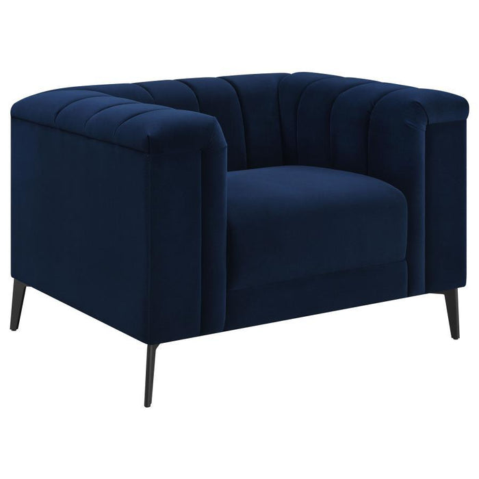 Chalet - Tuxedo Arm Chair - Blue - Simple Home Plus