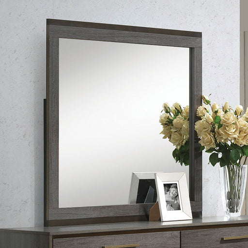 Manvel - Mirror - Two-Tone Antique Gray - Simple Home Plus