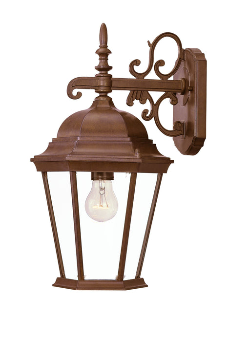 Domed Hanging Lantern Wall Light - Brown