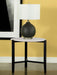 Tandi - Round End Table Faux Marble - White And Black - Simple Home Plus