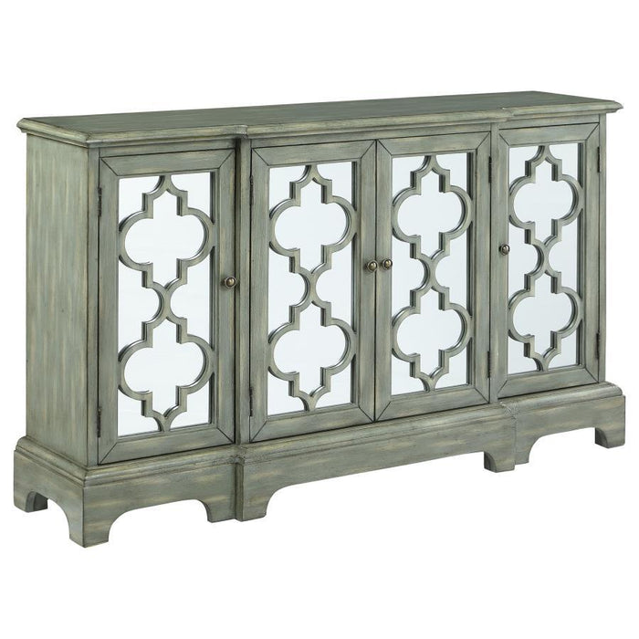 Erigeron - 4-Door Accent Cabinet - Gray - Simple Home Plus