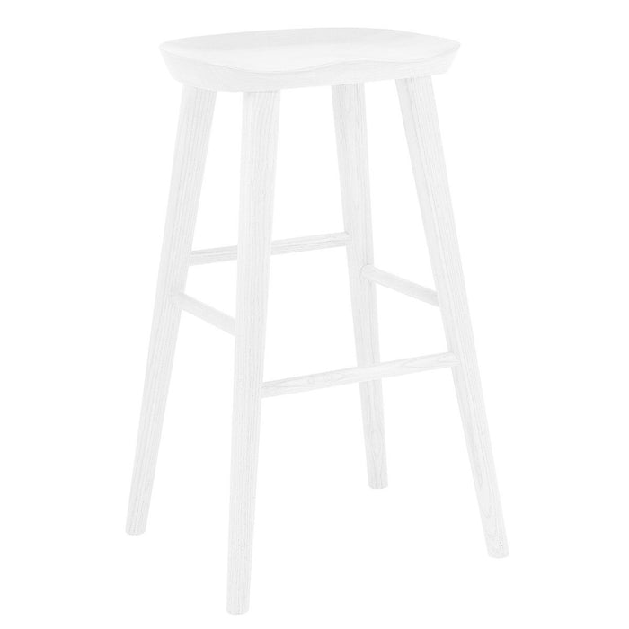 Backless Bar Height Bar Chair - White