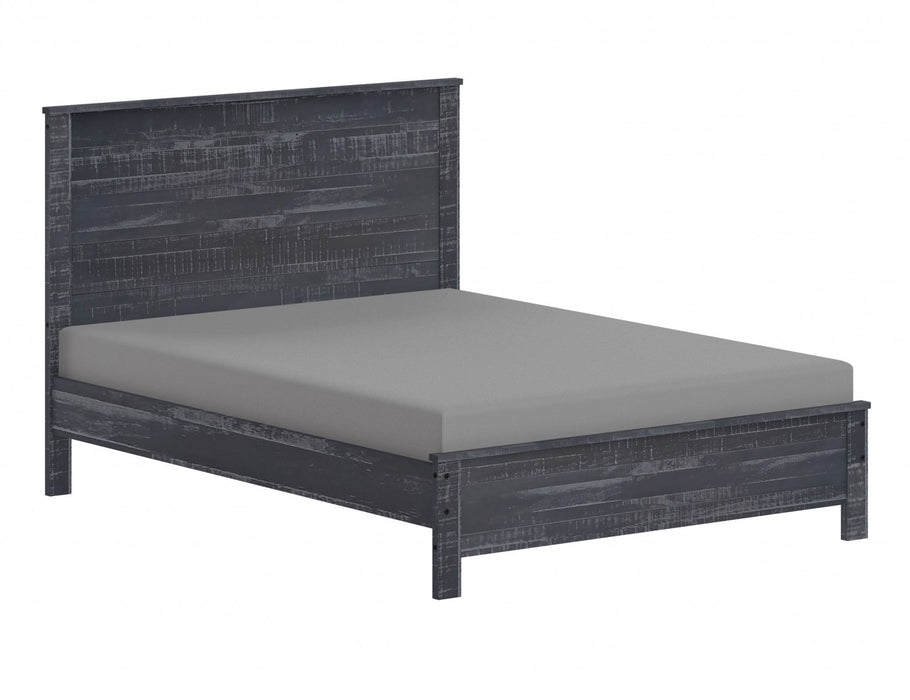 Solid Wood Full Double Bed Frame - Gray