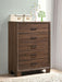 Brandon - 5-Drawer Chest - Medium WArm - Brown - Simple Home Plus