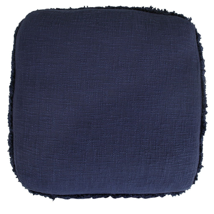 Cotton Square Ottoman 18" - Blue