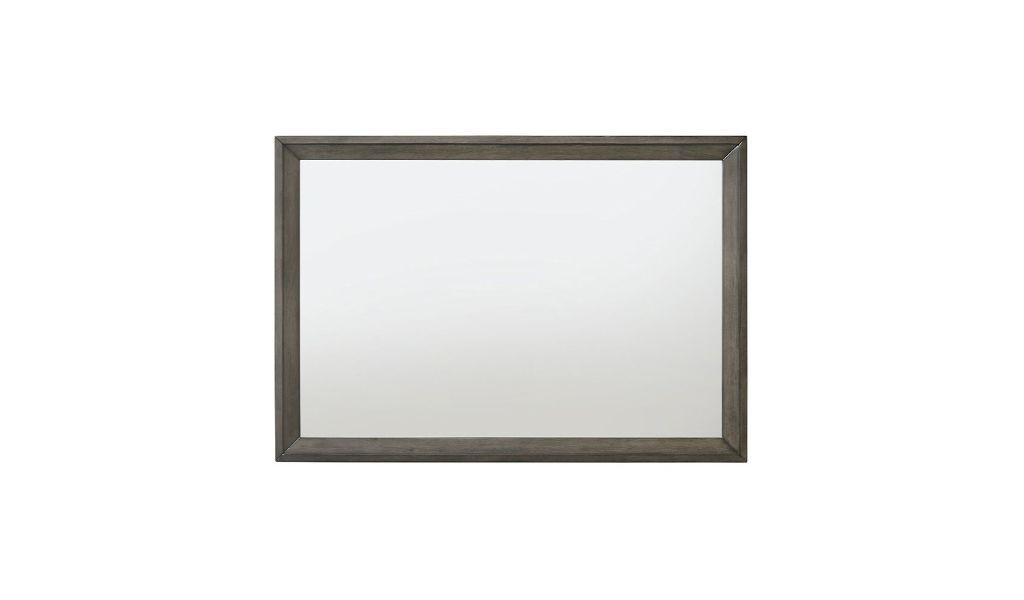 32" Oak Dresser Mirror - Gray