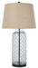 Sharmayne - White - Glass Table Lamp  - Wrapped With Wire - Simple Home Plus