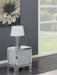 Gillian - Square End Table - Silver And Clear Mirror - Simple Home Plus