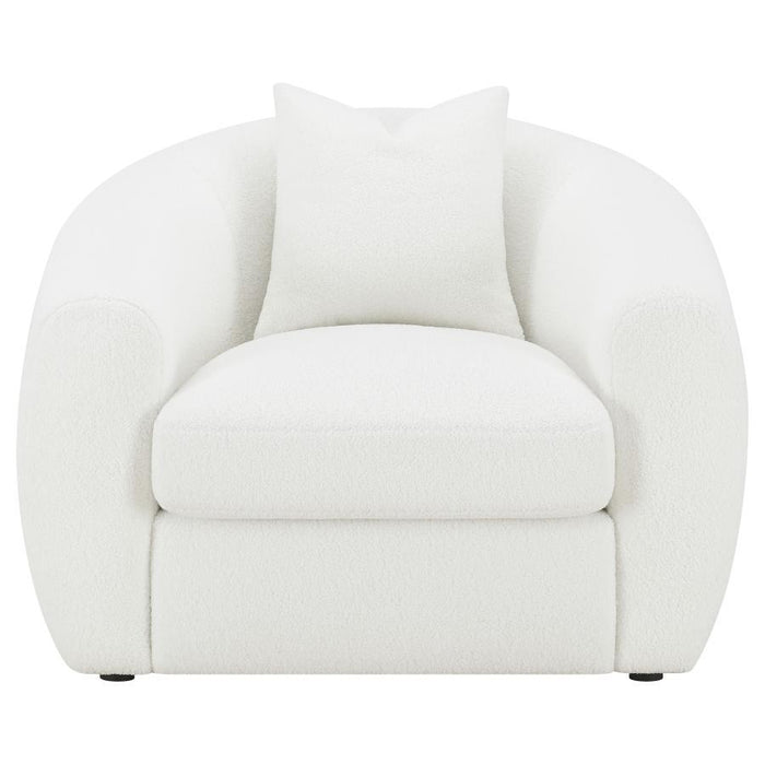 Isabella - Upholstered Tight Back Chair - White - Simple Home Plus