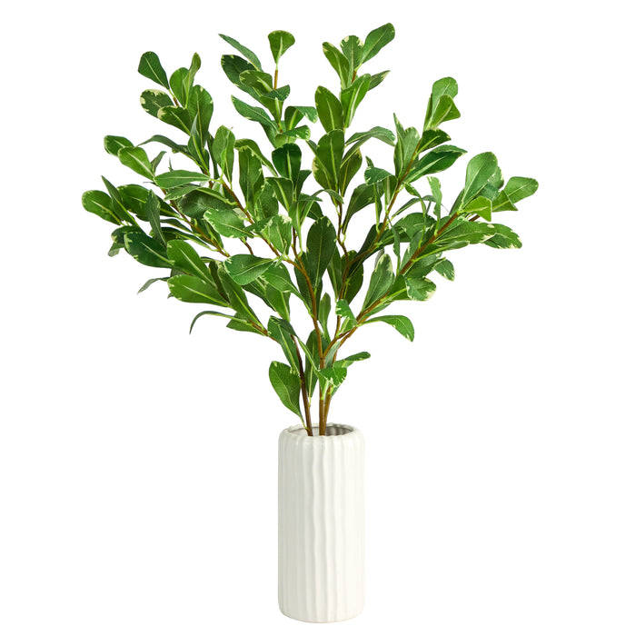 21" Salal Artificial Plant in White Planter