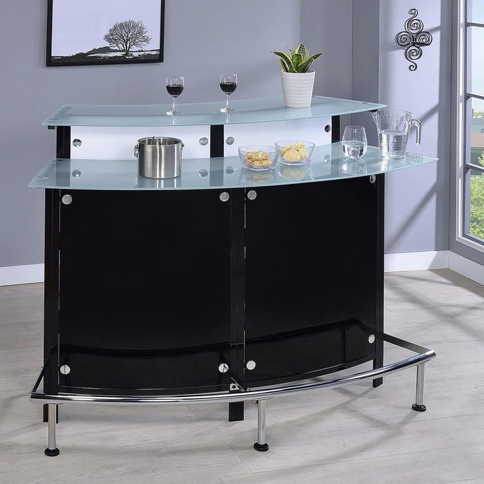 Keystone - Glass Top Bar Unit - Black - Simple Home Plus