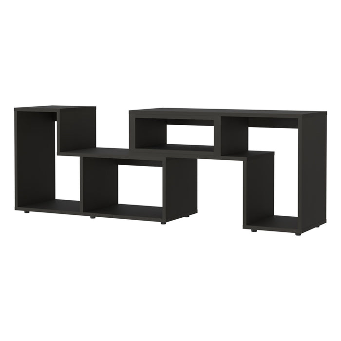 63" Open Shelving TV Stand - Black