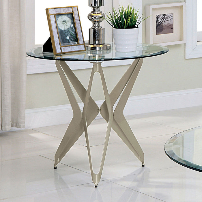 Villarsglane - End Table - Pearl Silver - Simple Home Plus