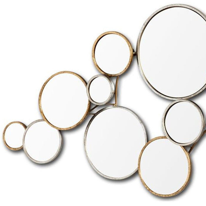 20" Round Metal Framed Accent Mirror - Gold / Silver