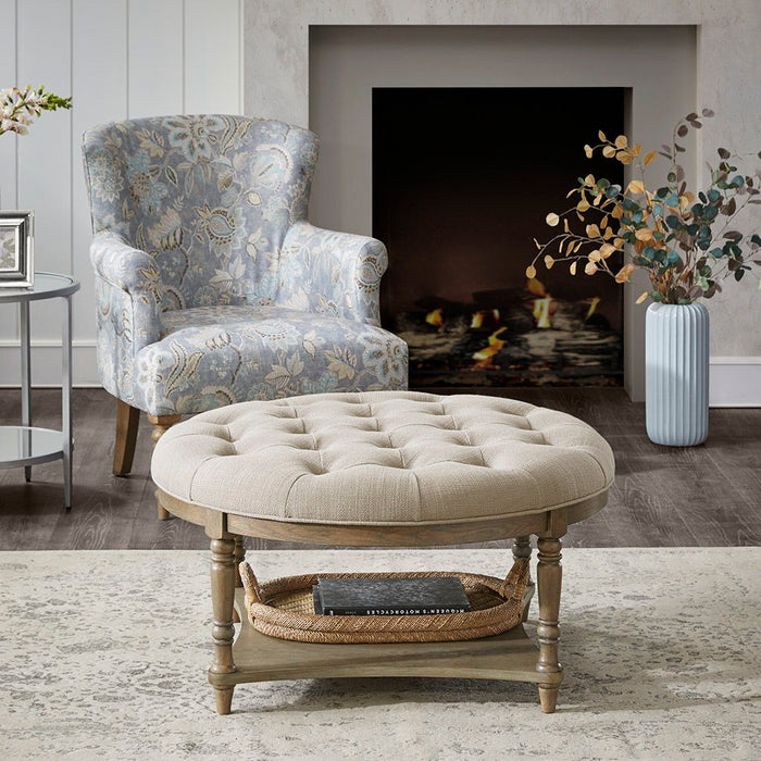 Cedric - Accent Ottoman - Cream