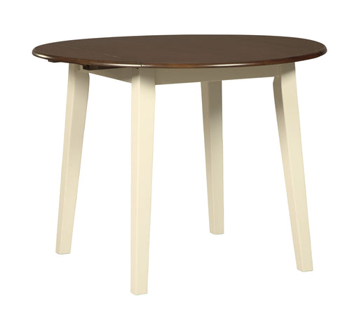 Woodanville - Cream / Brown - Round Drm Drop Leaf Table - Simple Home Plus