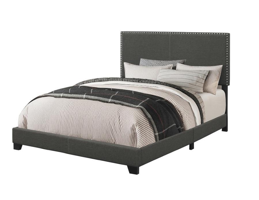 Boyd - Upholstered Bed with Nailhead Trim - Simple Home Plus