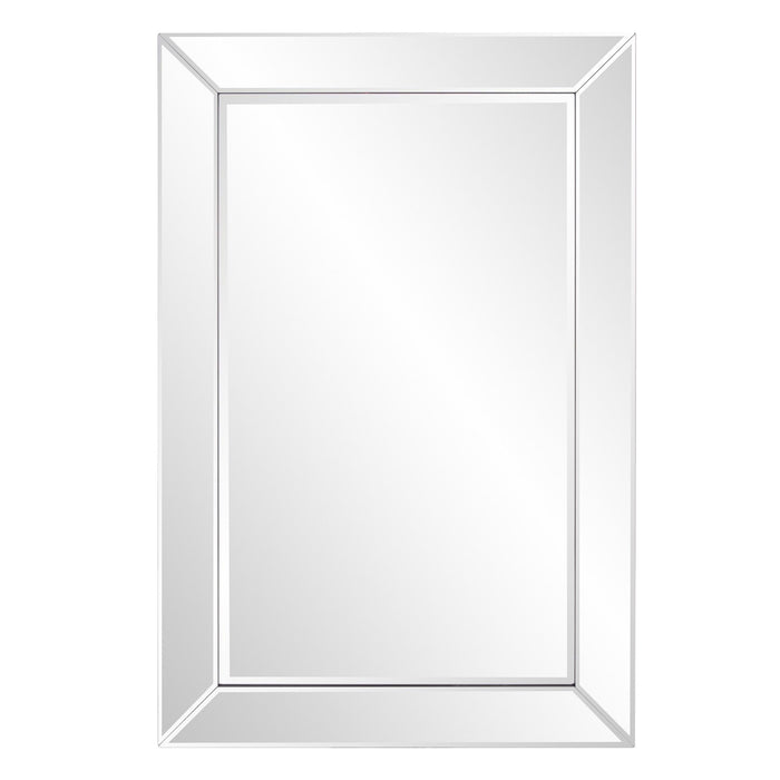 36" X 24" Mirrored Frame Hanging Accent Mirror - Silver