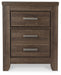 Juararo - Dark Brown - Two Drawer Night Stand - Simple Home Plus