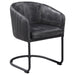 Banner - Upholstered Dining Chair - Anthracite And Matte Black - Simple Home Plus