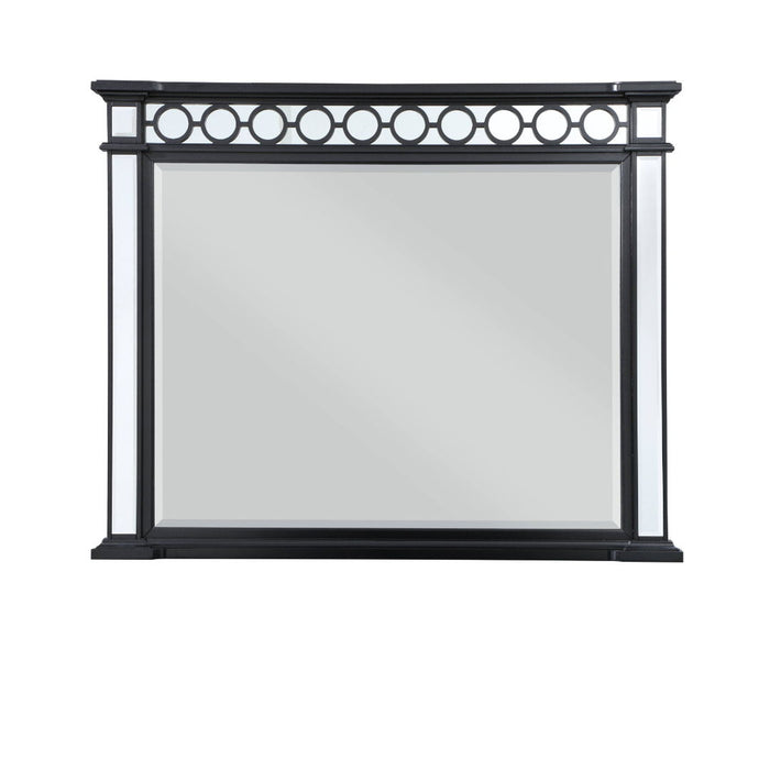 42" Mirrored, Dresser Mirror - Black Sliver