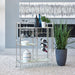 Derion - Glass Shelf Serving Cart With Casters - Chrome - Simple Home Plus