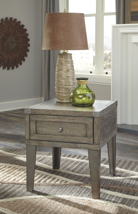 Chazney - Rustic Brown - Rectangular End Table - Simple Home Plus