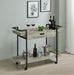 Ventura - Bar Cart With Storage Drawer - Gray Driftwood - Simple Home Plus