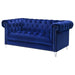 Bleker - Tufted Tuxedo Arm Loveseat - Blue - Simple Home Plus