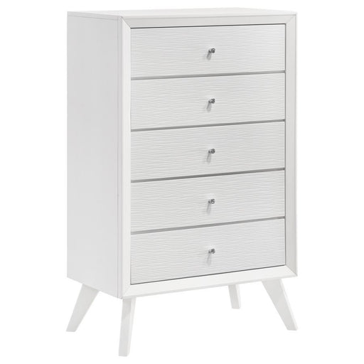 Janelle - 5-Drawer Chest - White - Simple Home Plus