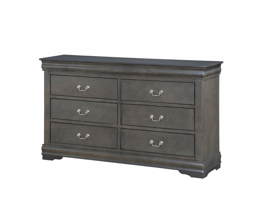 Solid Wood, Double Dresser - Gray