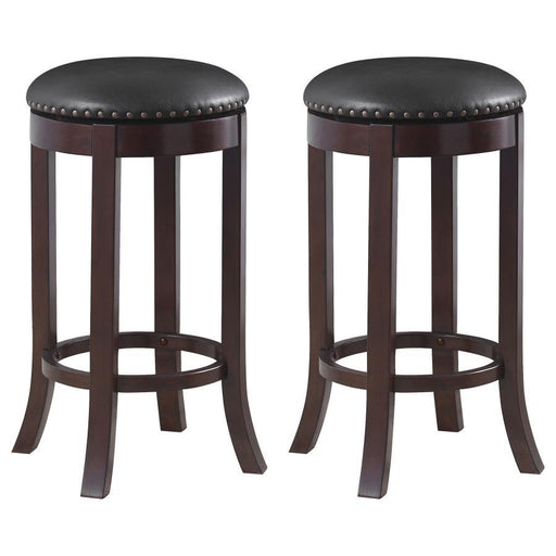 Aboushi - Backless Stools with Upholstered Seat (Set of 2) - Simple Home Plus