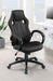 Carlos - Arched Armrest Upholstered Office Chair - Black - Simple Home Plus