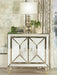 Lupin - 2-Door Accent Cabinet - Mirror And Champagne - Simple Home Plus