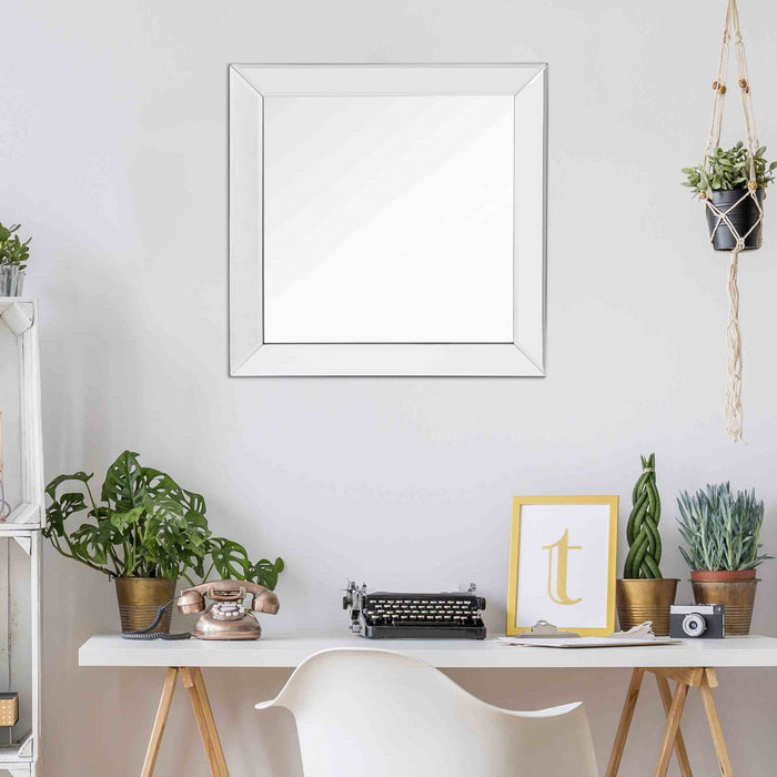 Square Accent Glass Mirror - Clear