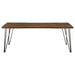 Neve - Live-Edge Dining Table With Hairpin Legs - Sheesham Gray And Gunmetal - Simple Home Plus