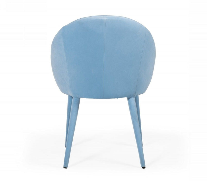 Fabric Wrapped Dining Chair - Blue