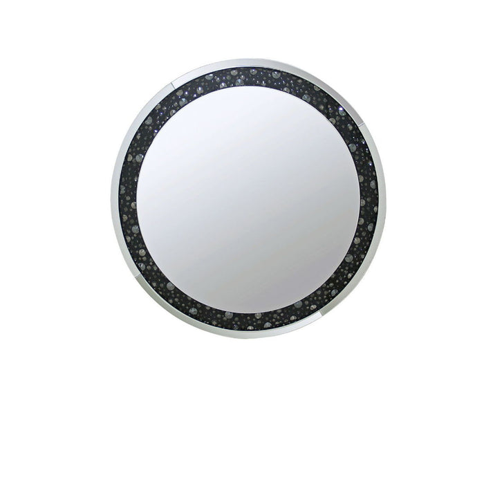 39" Round Accent Mirror - Black