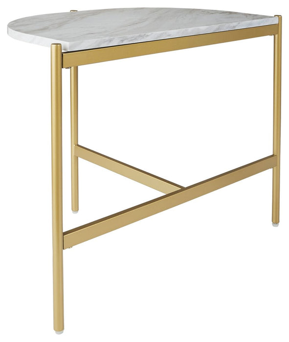 Wynora - White / Gold - Chair Side End Table - Simple Home Plus