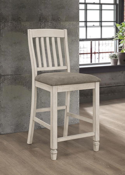 Sarasota - Slat Back Counter Height Chairs (Set of 2) - Gray And Rustic Cream - Simple Home Plus