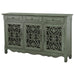 Madeline - 3-Door Accent Cabinet - Antique Green - Simple Home Plus