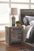 Derekson - Multi Gray - Two Drawer Night Stand - Simple Home Plus