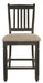 Tyler - Black / Grayish Brown - Upholstered Barstool (Set of 2) - Simple Home Plus