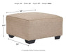 Baceno - Beige - Oversized Accent Ottoman - Simple Home Plus