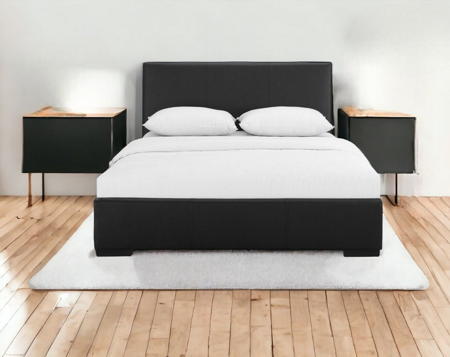 Upholstered Queen Platform Bed - Black